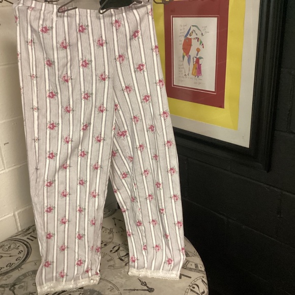 NWOT Lauren Ralph Lauren Sleepwear Pajama Set Size Small Floral GREEN LABEl - Picture 2 of 11